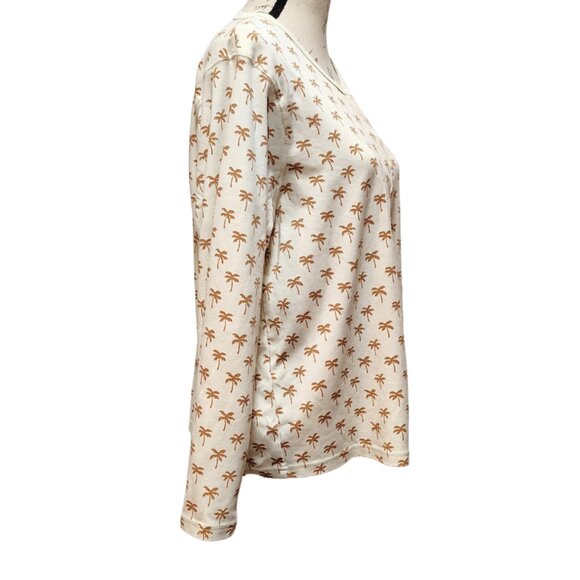 Faherty X Roller Rabbit Palm Tree Henley Pajama Top Size XL Limited Edition - Picture 5 of 9